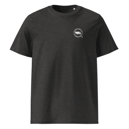 Camiseta Camperwilf® – Lobo Azul/Naranja (Color Gris Oscuro)