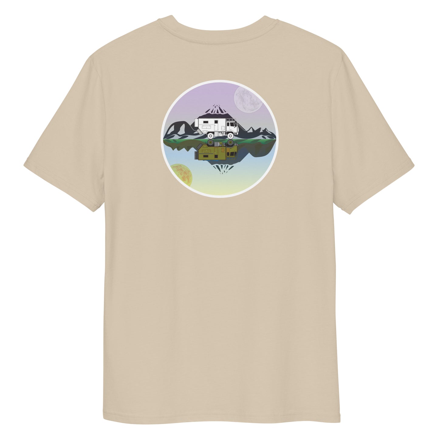 Camiseta Beige hombre algodón orgánico Espejo