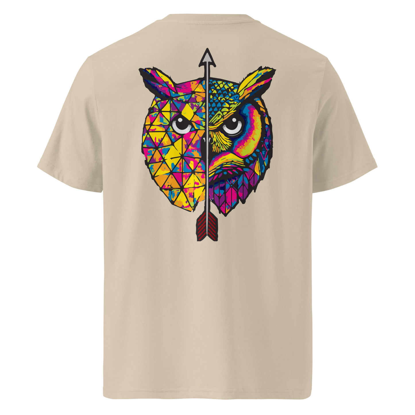 Camiseta Búho Camperwilf® – Mujer, Arena
