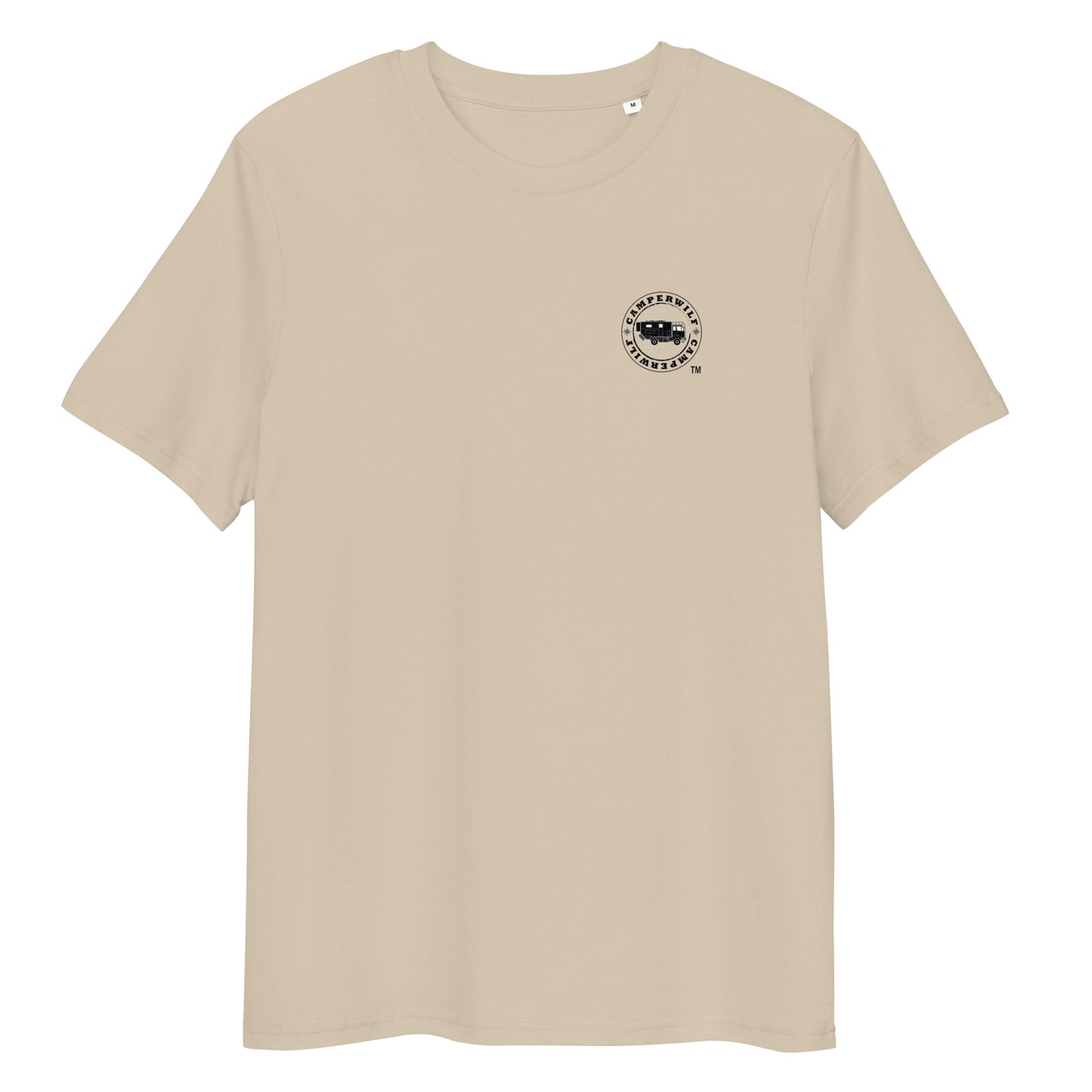 Camiseta Beige hombre algodón orgánico Flecha zul