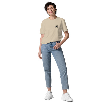 Camiseta Beige mujer algodón orgánico Espejo