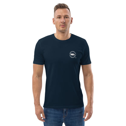 Camiseta Azul hombre algodón orgánico Flecha Vermilla