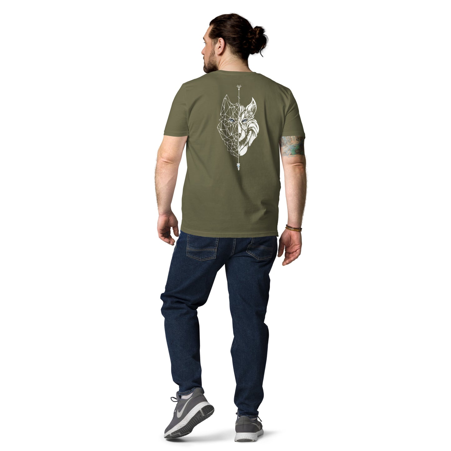 Camiseta Musgo hombre algodón orgánico Lobo blanco