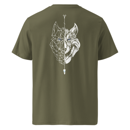 Camiseta Camperwilf® – Lobo Blanco (Color Verde Musgo)