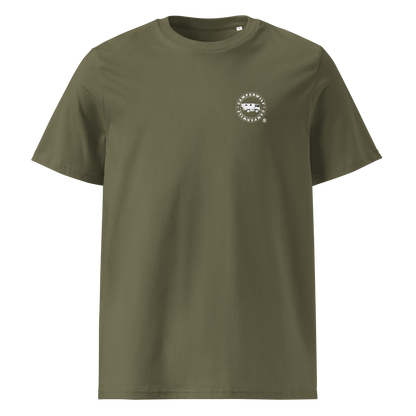 Camiseta Camperwilf® – Lobo Blanco (Color Verde Musgo)