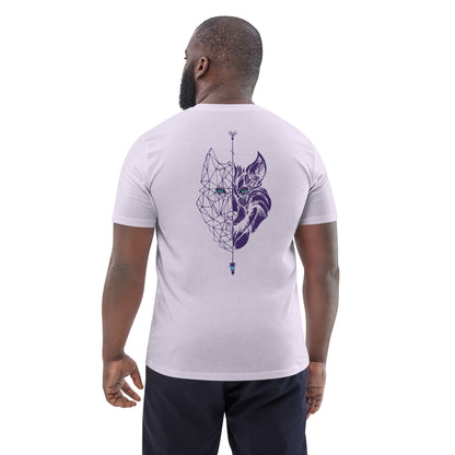 Camiseta Lila hombre algodón orgánico Lobo morado