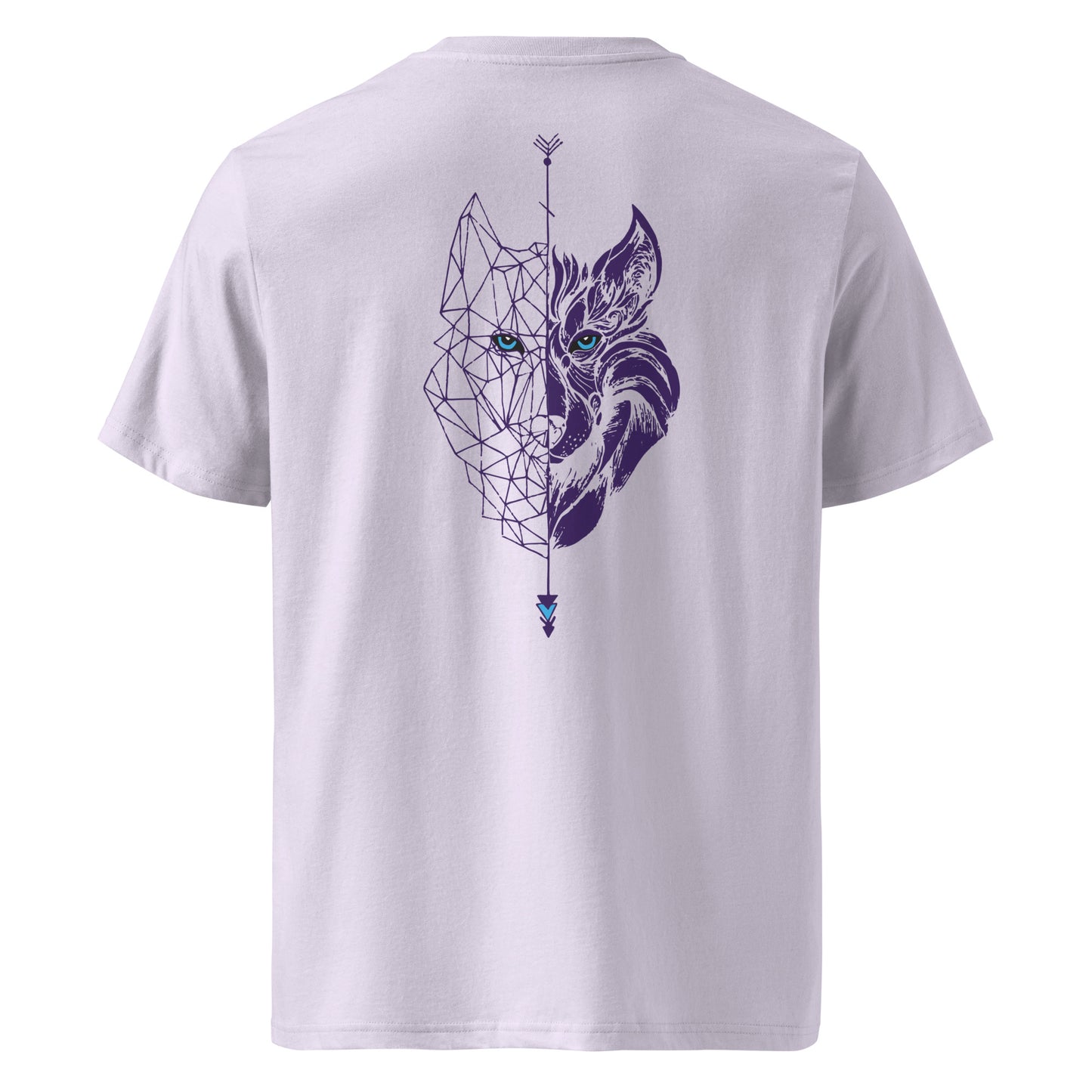 Camiseta Lila mujer algodón orgánico Lobo morado