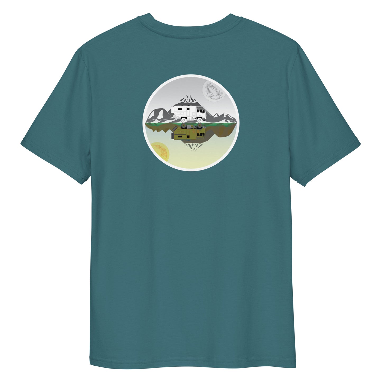 Camiseta Verde Mar hombre algodón orgánico Espejo