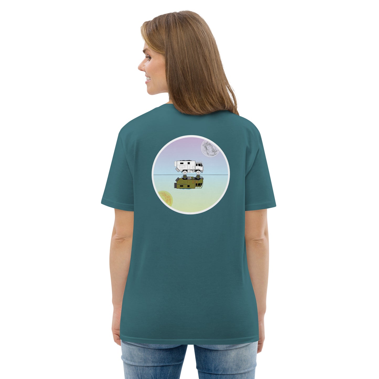 Camiseta Verde Mar mujer algodón orgánico Espejo