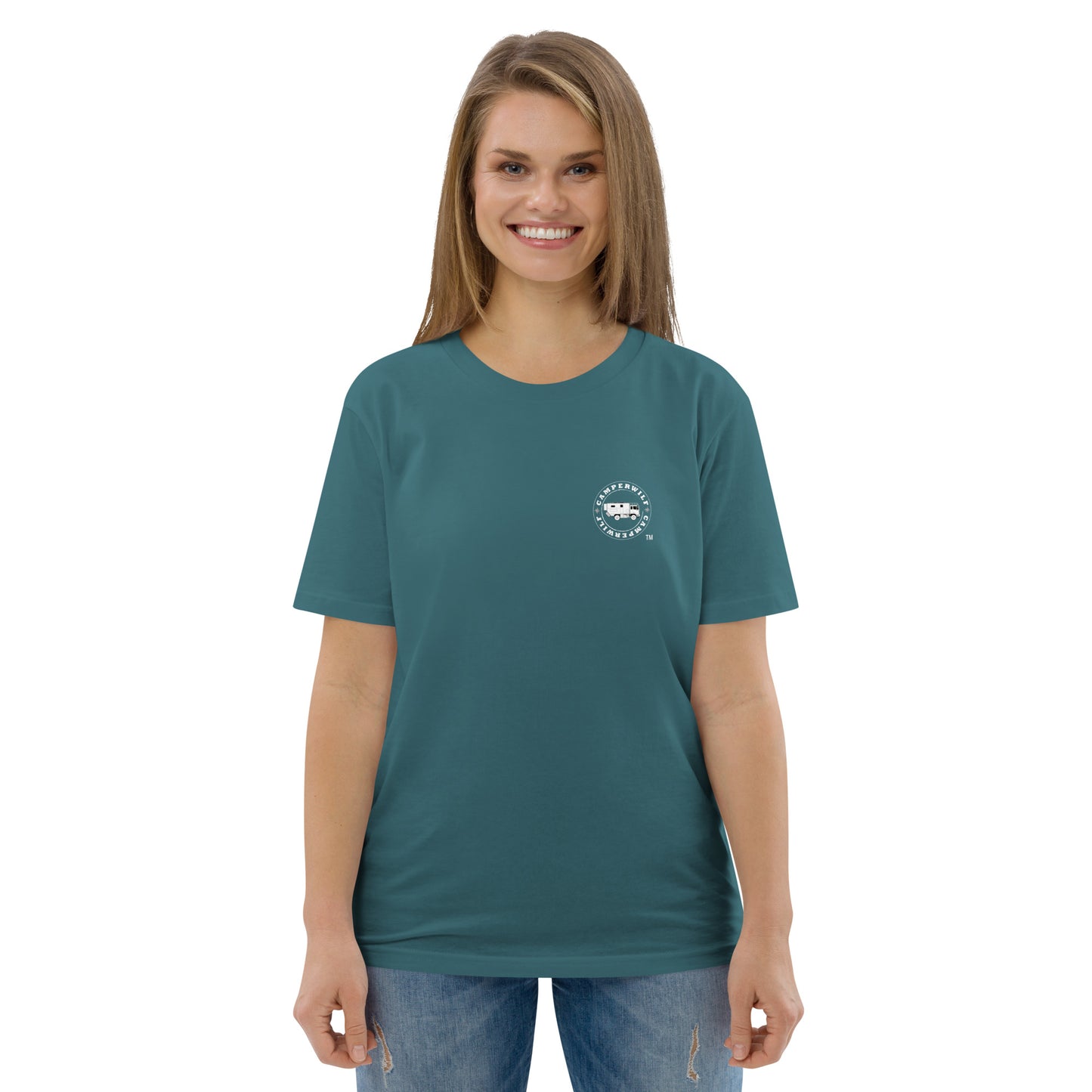 Camiseta Verde Mar mujer algodón orgánico Espejo