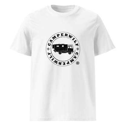 Camiseta Camperwilf® – Logo Negro (Color Blanco)
