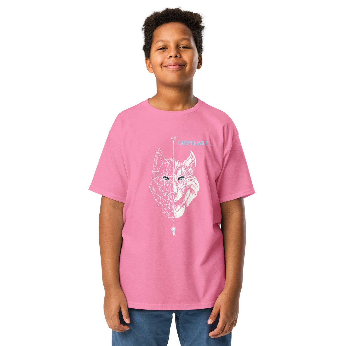 Camiseta adolescente Lobo Blanco 100% algodón (7 colores)