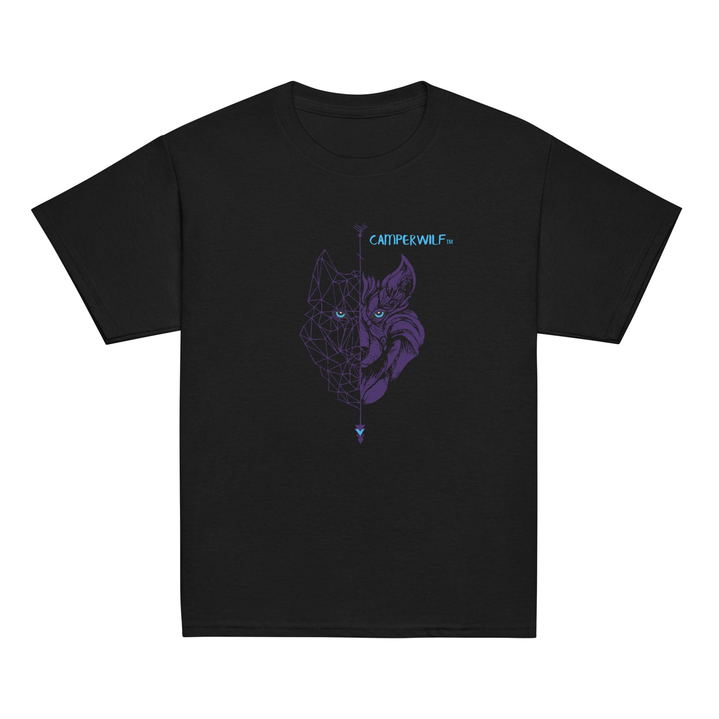 Camiseta adolescente Lobo morado 100% algodón (8 Colores)