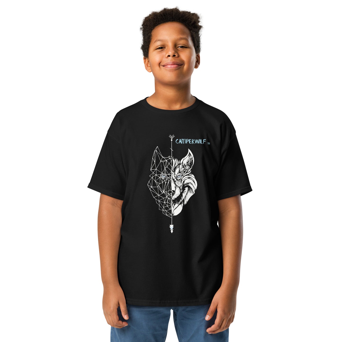 Camiseta adolescente Lobo Blanco 100% algodón (7 colores)