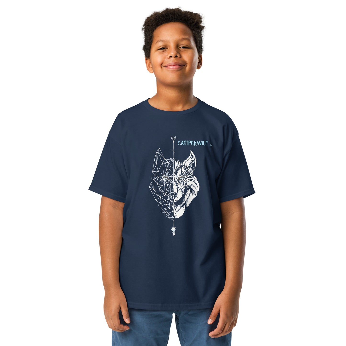 Camiseta adolescente Lobo Blanco 100% algodón (7 colores)