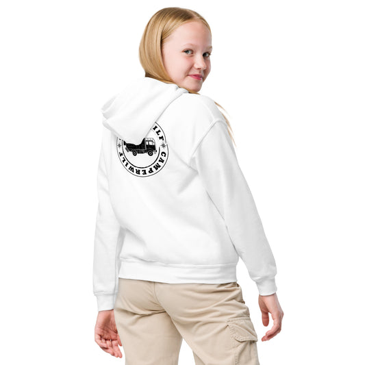 Sudadera con capucha adolescente Camperwilf, Blanca