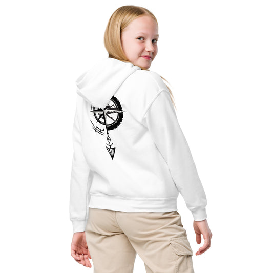 Sudadera con capucha adolescente Flecha, Blanca